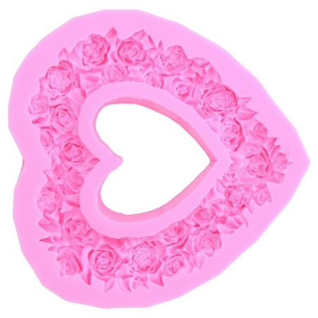 

Flower Shape Baking Mold Heart Wreath Shape Silicone Rose Cake Mold For Engagement For Birthday Party For Muffins