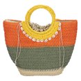 thumbnail image 1 of Bolsos Playa para Mujer Bolsos Mano Colores Contrastantes Bolsos Tejidos Paja (Estilo Tres), 1 of 9