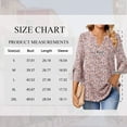 thumbnail image 2 of TEMOFON Blouses for Women Clothing Three Quarter Sleeve Floral Print V Neck Boho Tops Spring Shirts Summer Clothes Pink M, 2 of 8