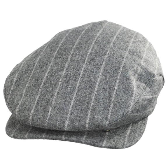 Adelphi Wool Pinstripe Square Bill Ivy Cap - S  - Silver