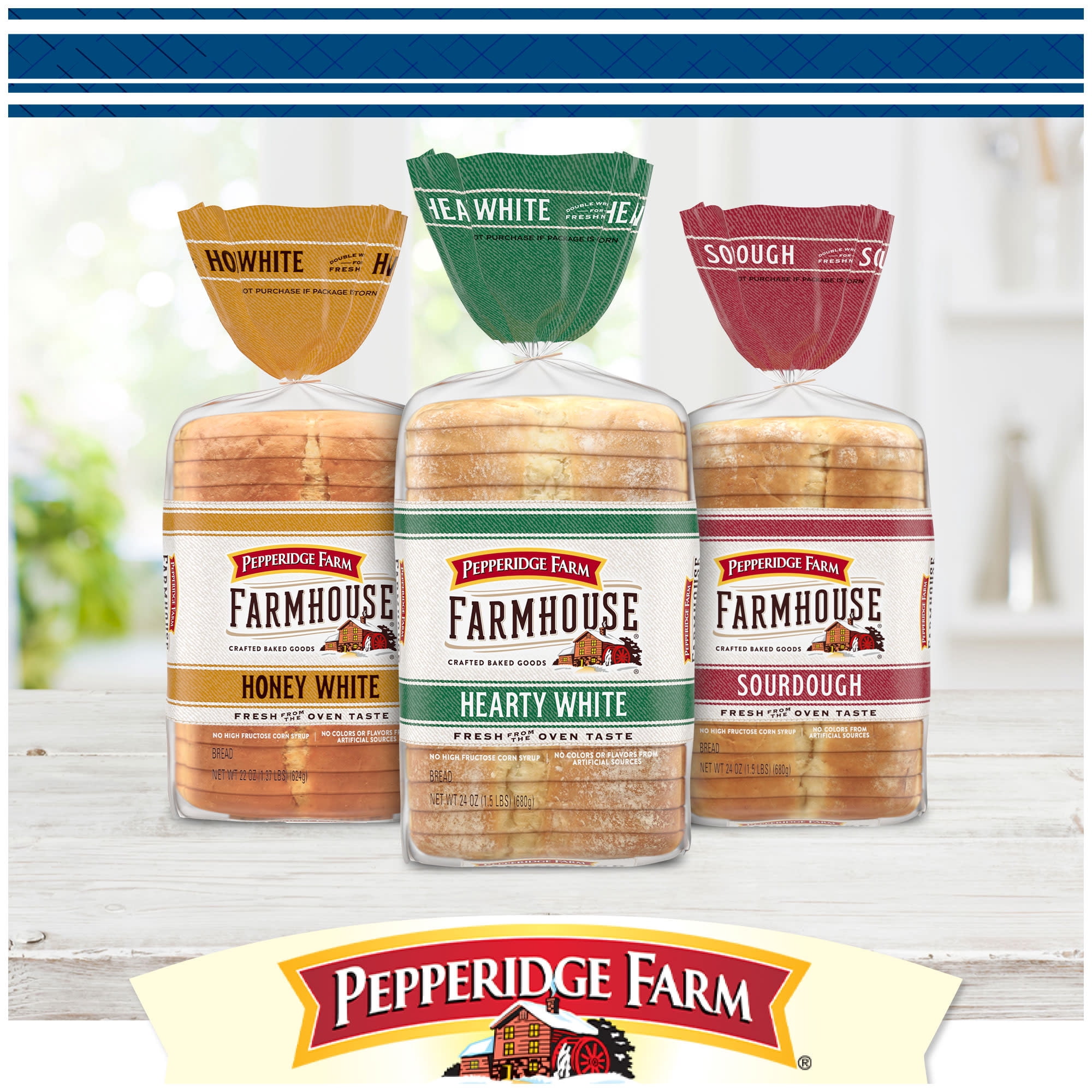 Pepperidge Farm Farmhouse 100% Whole Wheat Bread, 24 oz Loaf