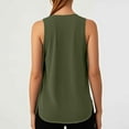 thumbnail image 6 of OSOLU Women Solid Color Sleeveless Sports Tops Running Fitness Yoga Vest Elastic Loose Sports Vest Shirts Holiday Dailywear, 6 of 8