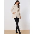 thumbnail image 3 of Abrigo De Invierno Con Cuello Vuelto Allegra K Blanco Crema L, 3 of 6