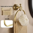 thumbnail image 5 of ABCISI Brass Towel Ring, Antique Hand Towel Holder, Flexibly Rotated by 180 °, Sturdy Bathroom Towel Rack Hanger, Exquisite Pattern Carving with Concealed Screws Design,Wall Mounted Retro Accessories, 5 of 7