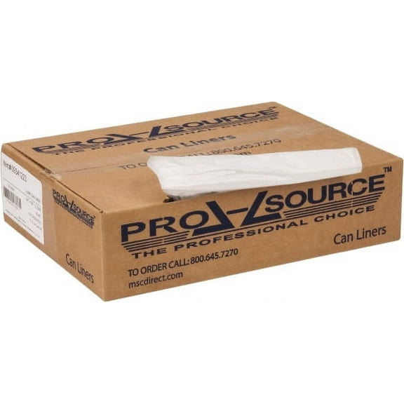 PRO-SOURCE 60 Gal 0.8 mil Household/Office Trash Bag 38" Wide x 58" High, Clear