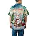 thumbnail image 5 of Merry Christmas Santa Reindeer Antlers Persian Sleigh Xmas Winter Holiday Hawaiian Shirt Breathable Summer Unisex Merch Cat Lover Kitten Owner Gifts - 00023, 5 of 6