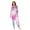 Pink and Blue Tie-dye Pattern, variant on 1 Piece Adult Onesie Pajamas Cozy & Loose-Fit Sleepsuit Loungewear with Pockets Small Watercolor Splashes and Dots X-Small