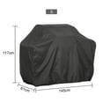 thumbnail image 6 of BBQ Cover Outdoor Dust Waterproof Weber Heavy Duty Grill Cover Rain Protective Outdoor Barbecue Cover Round Bbq Grill Black（190T，190X71X117CM）, 6 of 19