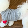 thumbnail image 4 of Walbest Heart Pattern Pet Sweater Pet Pullover Love Pattern Dog Shirt Comfortable Warm Two-legged Clothing for Cats Dogs Machine Washable Easy to Clean, 4 of 8