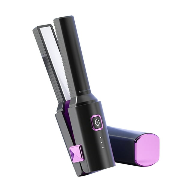 EGNMCR Mini Portable Petit Presse-Clip Dortoir Étudiant Rouge à Lèvres Rechargeable Fer à Lisser Ligne A Frange Boucle Fer à Lisser Presse-Clips le Fer à Lisser