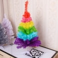 2ft Mini Plastic Multicolor Rainbow Artificial PVC Christmas Tree w