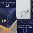 thumbnail image 5 of LIFCOM Satin Sheets Set Full Size Navy Blue,4Pcs Luxury Silky Bedding Set with 15 Inches Deep Pocket for Mattress, 5 of 6