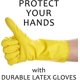 thumbnail image 2 of 3 Pack Yellow Cleaning Gloves-small, 2 of 2