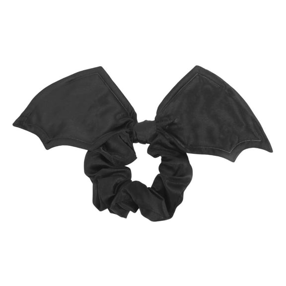 Unique Bargains 1 Pc Hair Elastic Fashion Halloween Bat Hair Ties Black