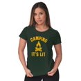 thumbnail image 4 of Camping Its Lit Pun Outdoors Nature Women's T Shirt Ladies Tee Brisco Brands 2X, 4 of 6