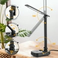 thumbnail image 3 of IMAGE LED Desk Lamp Light w/ 4 USB Charging Port and 2 AC Power Outlet, 8.2FT Extension Cord Power Strip Station, 3 Level Brightness, Touch Dimmer Control, Eye-Caring Lamp for Bedside Office Hotel, 3 of 9