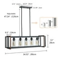 thumbnail image 4 of Aiwen Modern 5 Lights Linear Chandelier Pendant Light Farmhouse Ceiling Lamp, 4 of 10