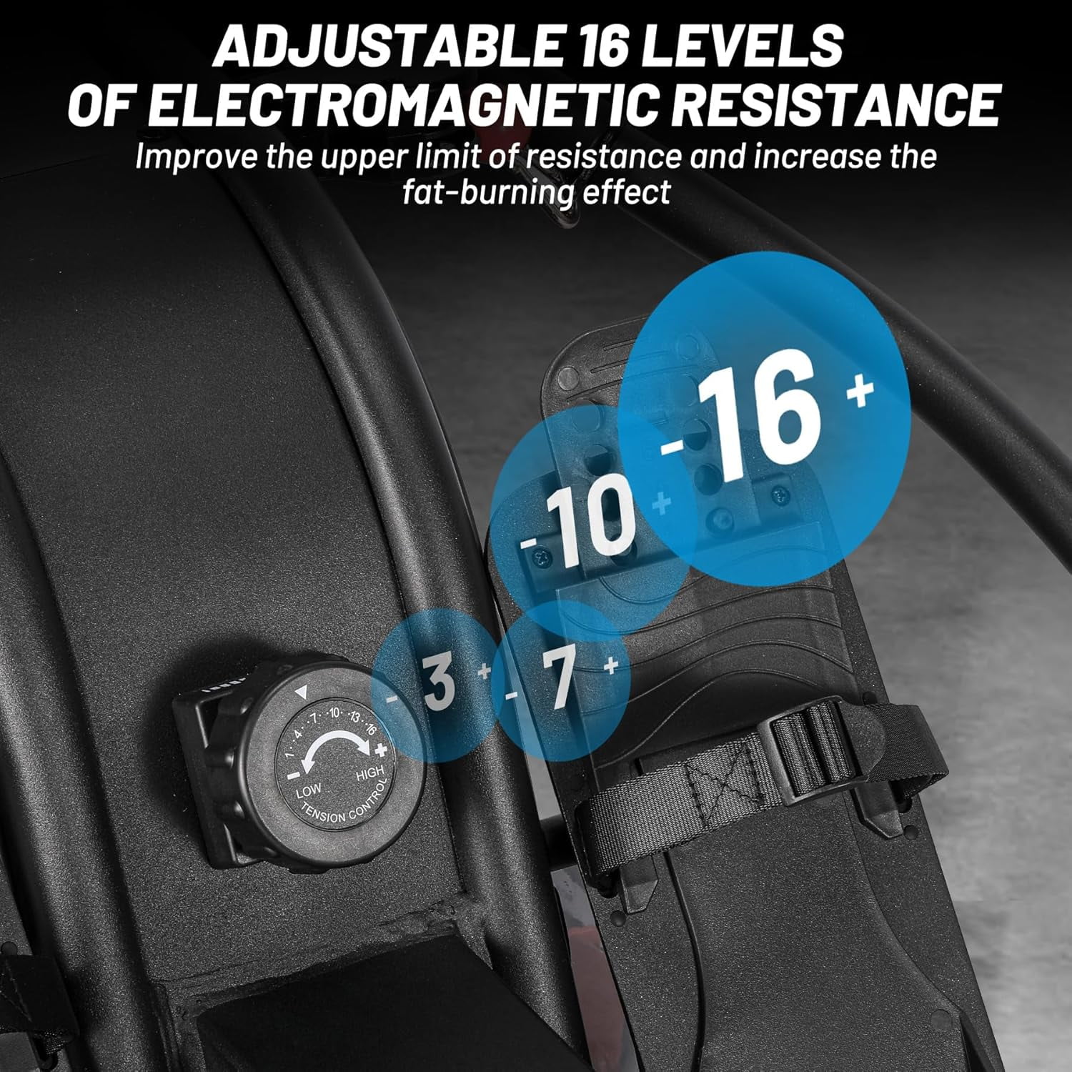 Rowing Machine Workout, Rowing Exercise Machine, 16 Levels Adjustable Dual Resistance, LCD Monitor, Dual Slide Rail, Magnetic Rowing Machine for Home Use, App Compatible, 350 LB Weight Capacity
