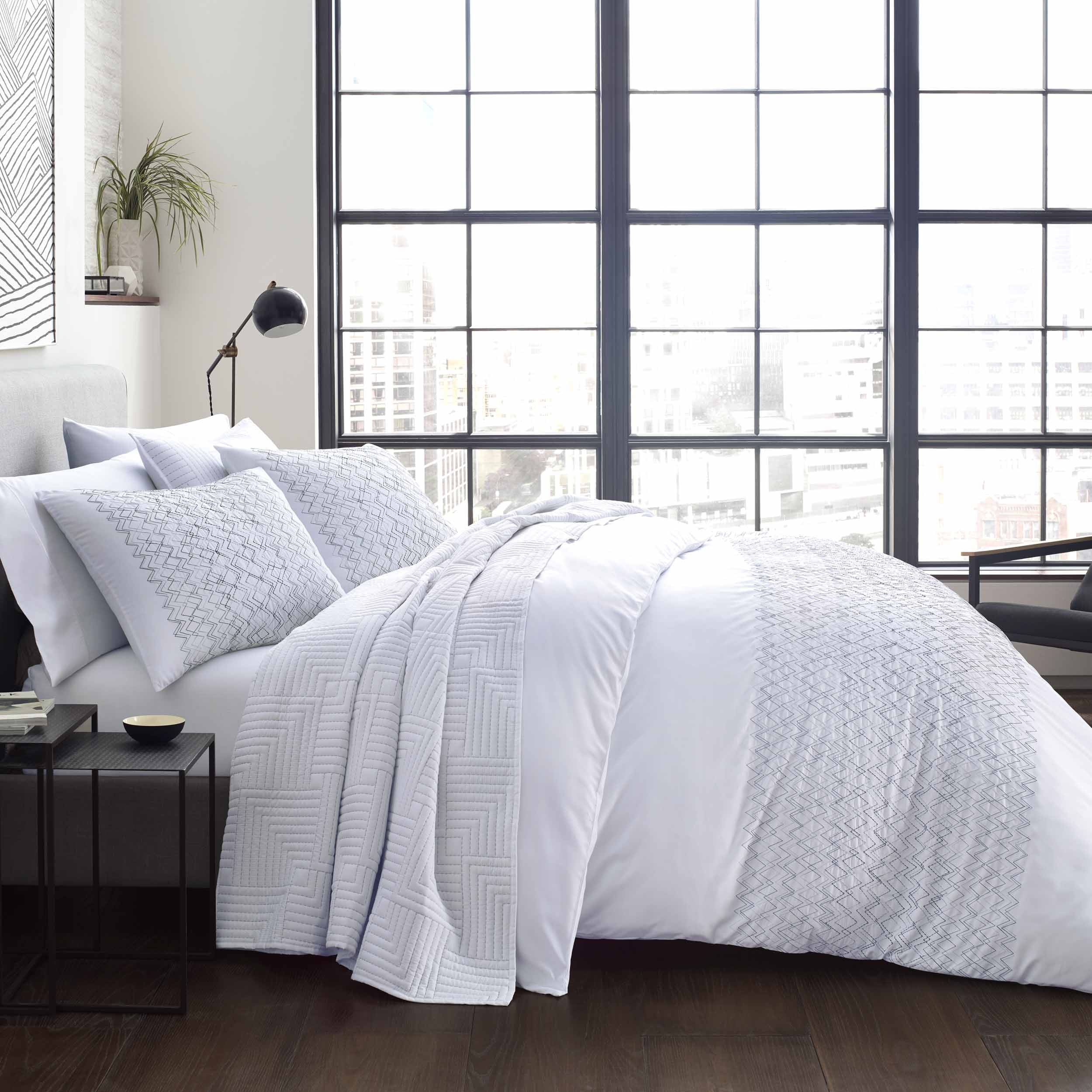 Navigate White Duvet Set, Full/Queen