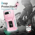 thumbnail image 3 of Allytechgroup Google Pixel 9A Case, Sliding Camera Lens Cover Military Grade Protection Stand Bracket Bumper Rugged TPU PC Phone Case for Google Pixel 9A, Rosegold, 3 of 8