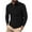 Black, variant on Lovskoo Men's Full Zip Sweatshirt Long Sleeve Solid Plaid Jacquard Pullover with Zipper Pocket Black