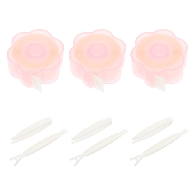 Shisuyan Patchs Double Paupière Rose Filet 3 Rouleaux pour Créer des Doubles Paupières