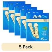 (5 pack) ReliOn Thin Blood Lancets, 100 Count
