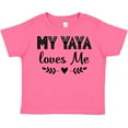 thumbnail image 3 of Inktastic My Yaya Loves Me Grandchild Girls Toddler T-Shirt, 3 of 5