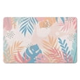 thumbnail image 1 of Non-Slip & Washable Pink Boho Bath Mat - Aesthetic 20x32 inch Bathroom Rugs with Abstract Plant Art Design!, 1 of 5