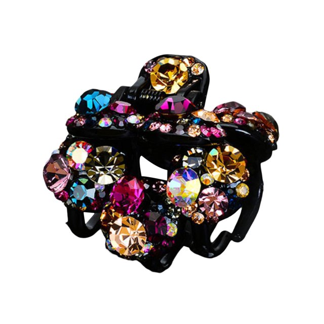 CSChome Hair Claw Korean Style Non-Slip Hair Claw Colorful Flower Hair Pin Hair Barrette