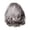 Grey, variant on Grey Human Hair Half Wig Glueless Closure Silver Gray Synthetic Top Wefted Wig for Women