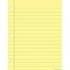 Smart Poly Big Light Yellow Notebook Paper Chart, Dry-Erase Surface, 17" x 22" | Bundle of 5