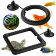 thumbnail image 1 of Fish Feeding Ring, Fish Feeder Aquarium Fish Turtle Tank Accessories Food Feeder Circle 2 Pieces (black), 1 of 5