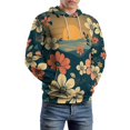thumbnail image 5 of Floral Sunset Pattern(2) Men's Women Vintage 3D Hooded Sweatshirt - All-Season Loose Fit Streetwear, 5 of 6