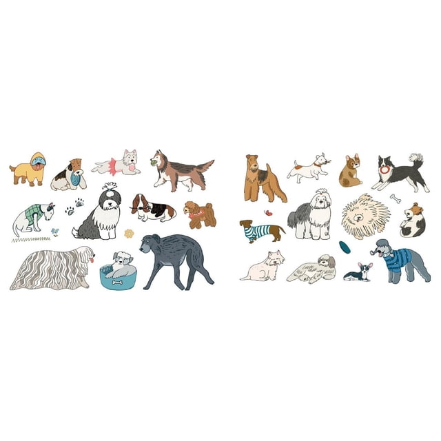 Chiens En Tissu À Vaisselle Suédoise Ensemble De 2