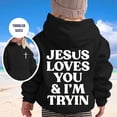 thumbnail image 2 of FhsagQ Hoodies for Girls 9-10 Black Girl's Hoodie Long Sleeve Soft Sweatshirt Graphic Hoody Kids Cute Pullovers Top Clothes for Girls Girls Sweatshirts Size 7-8 Zip Up Black 3-4 Years, 2 of 5