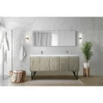 thumbnail image 2 of Lexora Home Lancy 72" Double Quartz Top Bathroom Vanity with NIckel Faucet, 2 of 15