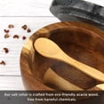 thumbnail image 4 of TABHOUKIT Wooden Salt Cellar Box with Marble Lid & Spoon, Modern Black Stone Salt or Pepper Sugar Spice Seasoning Bowl Container Jar Holder Well Keeper Dish Pig Crock for Kitchen, 4 of 8