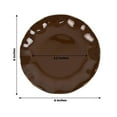 thumbnail image 5 of Balsa Circle 10 Brown 6" Round Disposable Salad Dinner Plastic Plates Gold Wavy Trim Wedding Party Tableware, 5 of 8