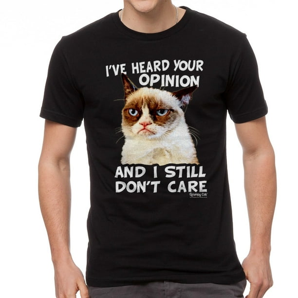 Grumpy Cat - Grumpy Cat Opinion Men's Black T-shirt NEW Sizes S-2XL ...