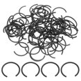 thumbnail image 1 of 80 Pack25mm Round Wire C-Clips, Internal Retaining Ring Circlip, Black, 1 of 6