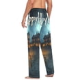 thumbnail image 6 of Witch and Haunted House Mens Cotton Pajama Pant Sleep and Lounge Bottons with Pockets, 6 of 7