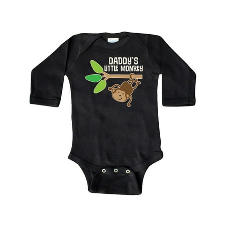 

Inktastic Daddy s Little Monkey Gift Baby Boy or Baby Girl Long Sleeve Bodysuit