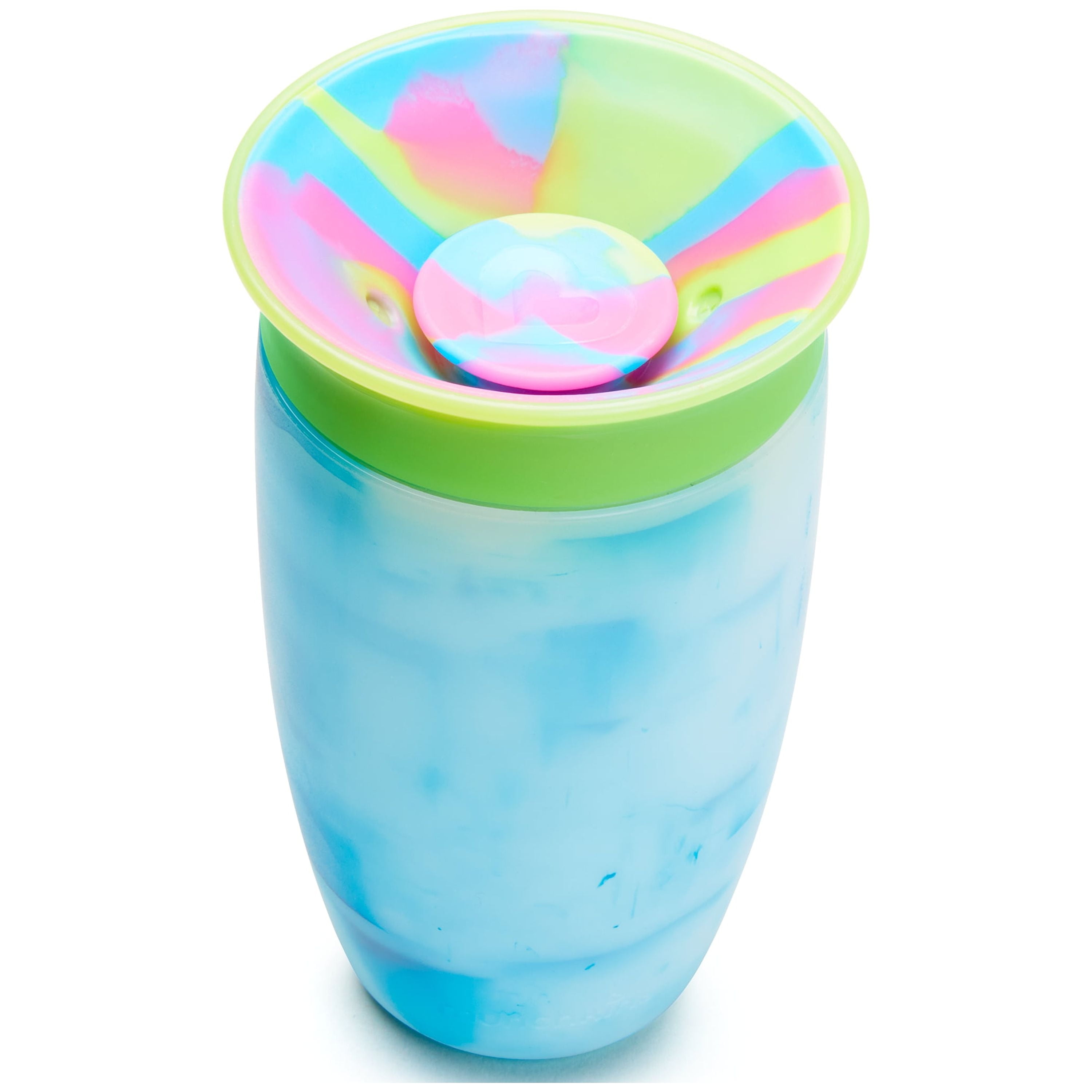 (3 pack) Munchkin® Miracle® 360° Spoutless Tie Dye Sippy Cup, 10 oz, Blue, Unisex