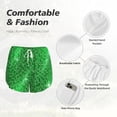 thumbnail image 4 of Fotbe Shiny round green sequins Pattern Womens High Waist Running Shorts Athletic Workout Quick Dry Shorts for Women with Pockets Gym Yoga Summer Shorts-Large, 4 of 7