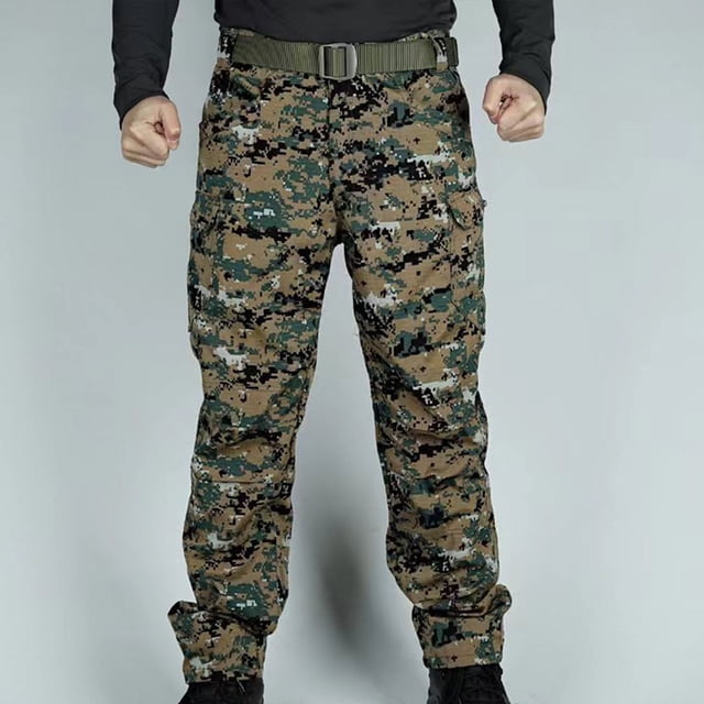 Pantalones largos para hombre, pantalones de senderismo con bolsillo, resistentes al agua y antidesgarros, pantalones militares ligeros de carga para pesca, pantalones para hombre