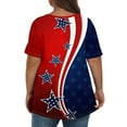 thumbnail image 7 of ADSSDQ Plus Size Womens Clothing Casual Summer V Neck Shirts Work Tops For Women 4Th Of July Independence Day Tee Shirt Tops Short Sleeve Y2K Tunic Tops Fall Fashion 2024 Red 4XL, 7 of 7