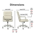 thumbnail image 2 of Finch Franklin Modern Leather Desk Chair White, 2 of 9
