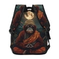 thumbnail image 4 of Disketp Banana Leaf Meditating Gorilla Mochila Estampada para Hombre y Mujer – Mochila Ligera Clásica con Múltiples Bolsillos para Universidad, Trabajo y Viajes-One Size, 4 of 5
