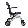 thumbnail image 4 of Anvazise Portable Folding Wheelchair,Lightweight Transport Wheelchair Travel Wheelchairs for Adults and Seniors Support 180lbs,Narrow Doorways Wheel Chair,Aluminum Wheelchair for Elderly,Black, 4 of 12